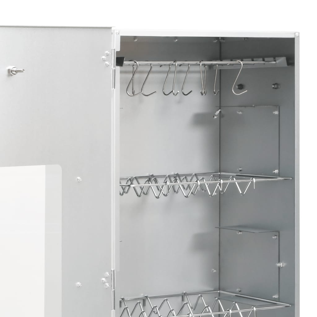 Räucherofen 110 cm Räucherschrank Glasfenster Kaltrauchgenerator Thermometer Smoker
