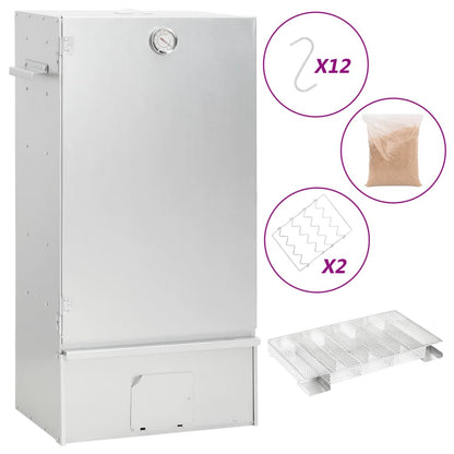 Räucherofen 83 cm Räucherschrank Smoker Kaltrauchgenerator Thermometer 2 Roste
