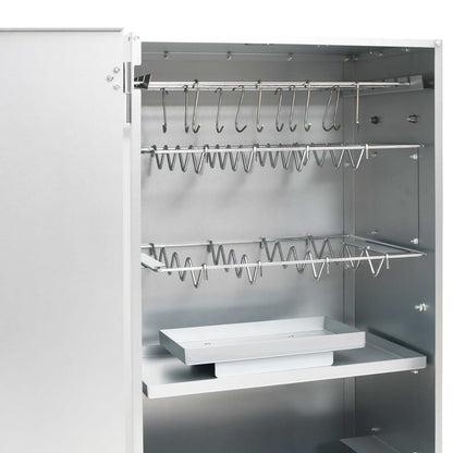 Räucherofen 83 cm Räucherschrank Smoker Kaltrauchgenerator Thermometer 2 Roste