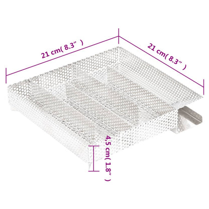 Kaltrauchgenerator 5-Kammer 21x21x4,5 cm Edelstahl Rauchgenerator für Räucheröfen