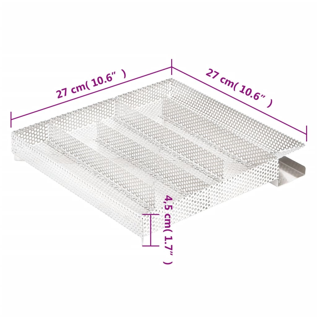 Kaltrauchgenerator 5-Kammer 27x27x4,5 cm Edelstahl Rauchgenartor für Räucherofen