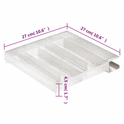 Kaltrauchgenerator 5-Kammer 27x27x4,5 cm Edelstahl Rauchgenartor für Räucherofen