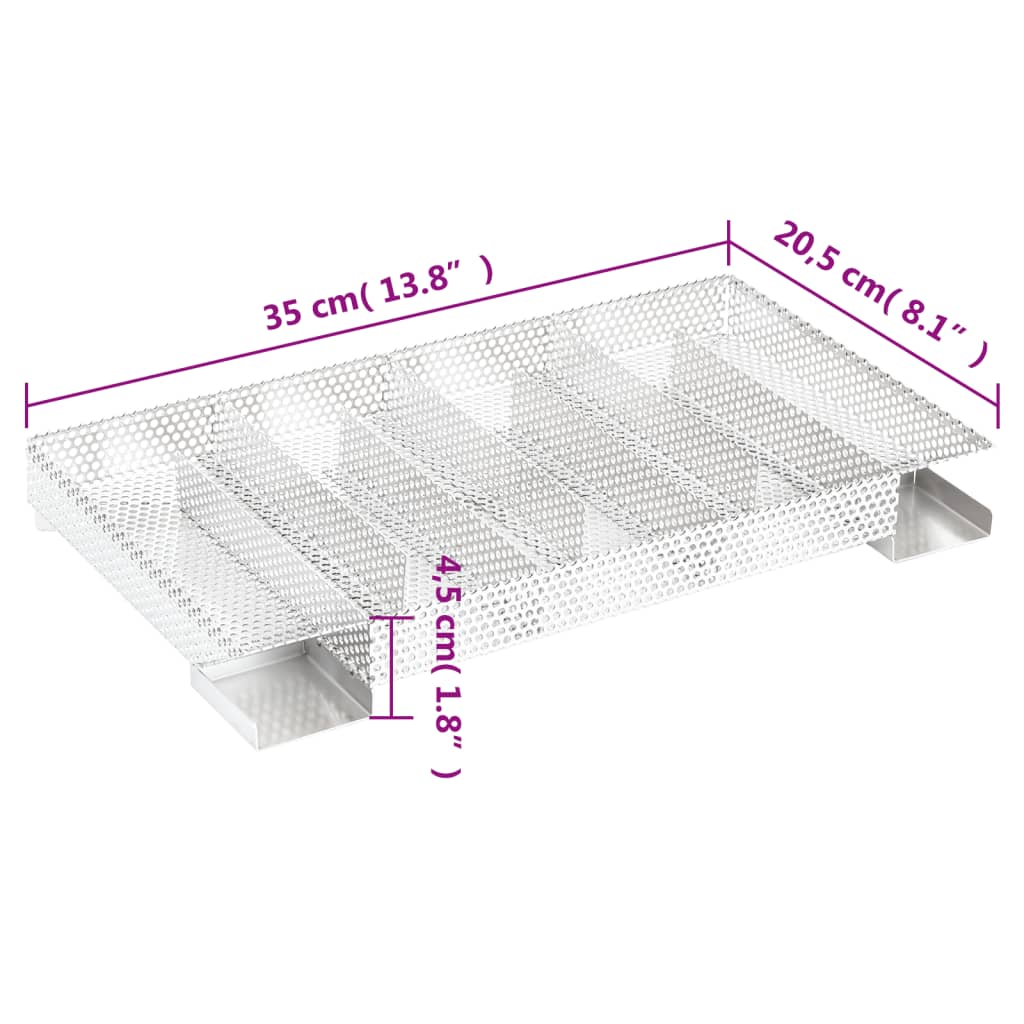 Kaltrauchgenerator 8-Kammer 35x20,5x4,5 cm Edelstahl Rauchgenerator Räucherofen
