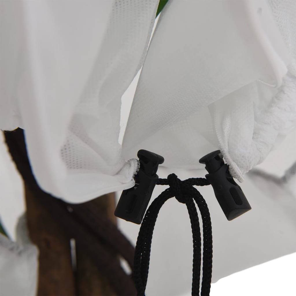 Winter fleece with zipper, 4 pieces, 70 g/m², 1 x 1.55 m, frost protection, garden fleece, plant protection