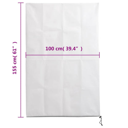 Winter fleece with zipper, 4 pieces, 70 g/m², 1 x 1.55 m, frost protection, garden fleece, plant protection