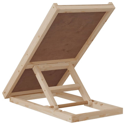Hunderampe Grau 70x35 cm Massivholz Tanne verstellbare Rampe Einstiegshilfe