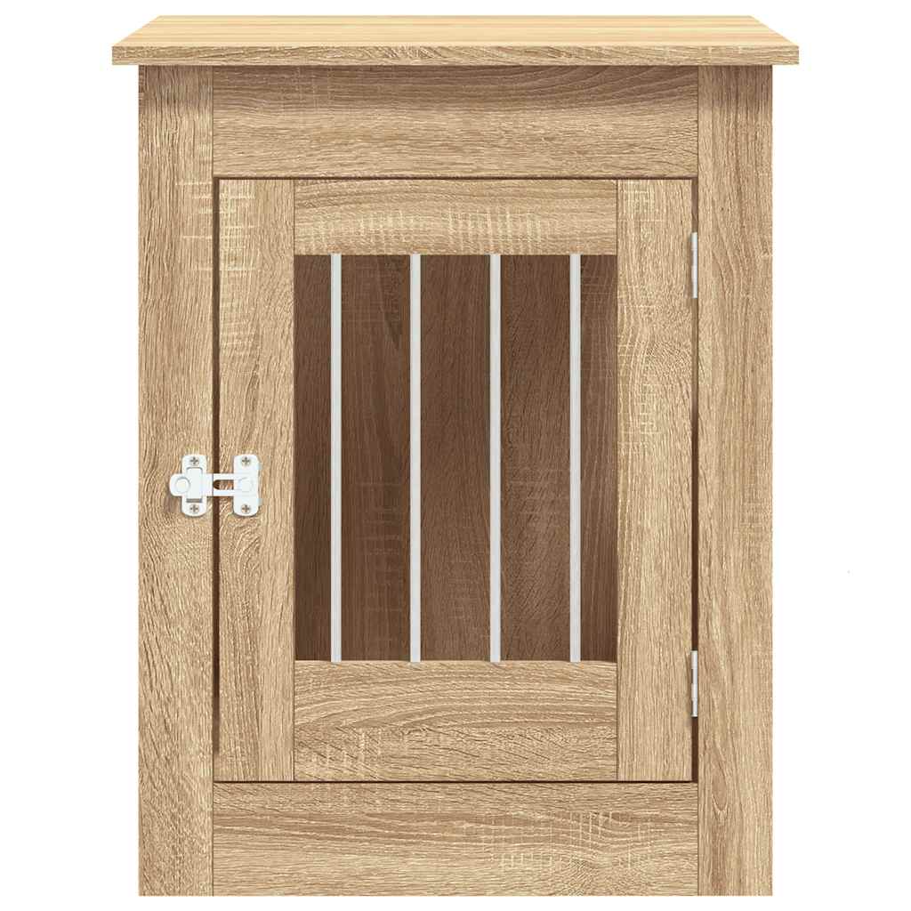 Hundekäfig im Möbelstil Sonoma-Eiche 55x80x68 cm Holzwerkstoff Hundebox