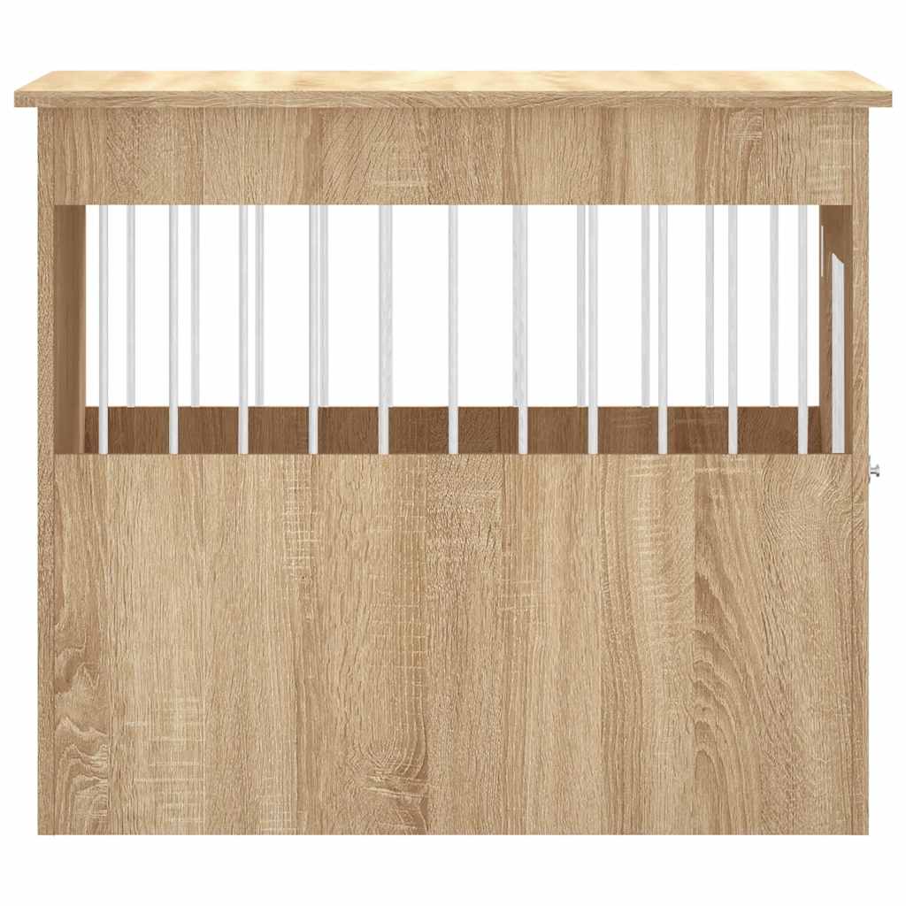 Hundekäfig im Möbelstil Sonoma-Eiche 55x80x68 cm Holzwerkstoff Hundebox