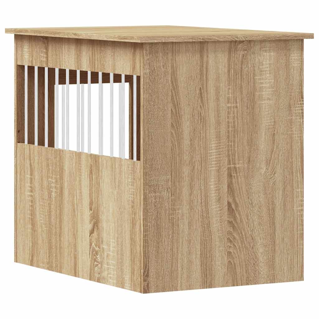 Hundekäfig im Möbelstil Sonoma-Eiche 55x80x68 cm Holzwerkstoff Hundebox