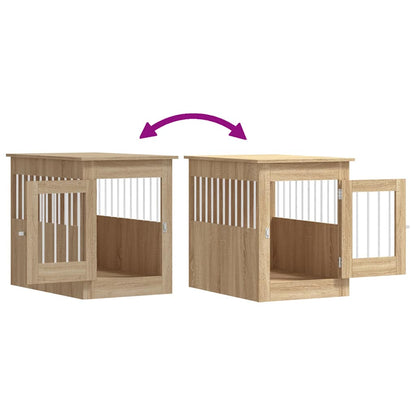 Hundekäfig im Möbelstil Sonoma-Eiche 55x80x68 cm Holzwerkstoff Hundebox