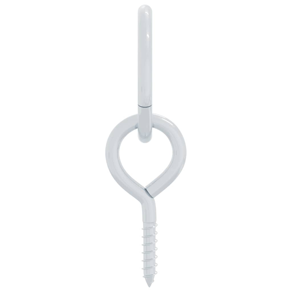 vidaXL Tie-down rings with eye screws, 3 pcs., silver steel