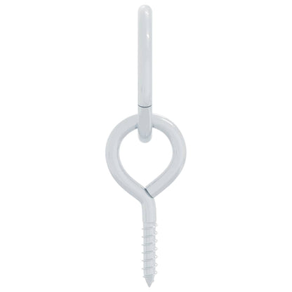 vidaXL Tie-down rings with eye screws, 3 pcs., silver steel