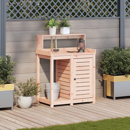 vidaXL Planting Table with Shelves 82.5x50x109.5 cm Solid Douglas Fir