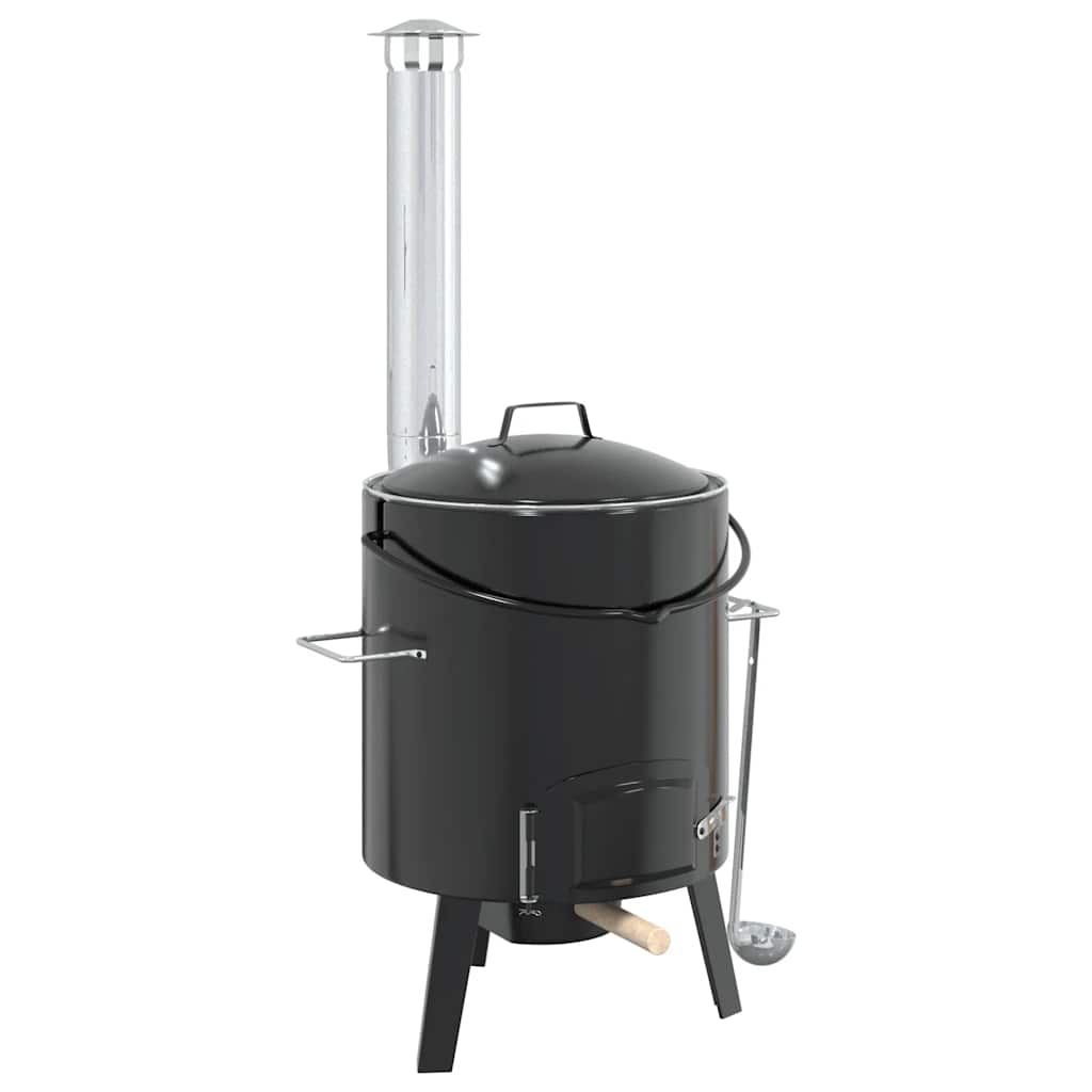 Gulaschkanone 14,3L Gartenofen Feldküche Kesselofen mit Zubehör