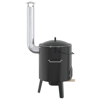 Gulaschkanone 14,3L Gartenofen Feldküche Kesselofen mit Zubehör