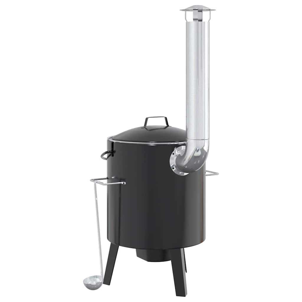 Gulaschkanone 14,3L Gartenofen Feldküche Kesselofen mit Zubehör