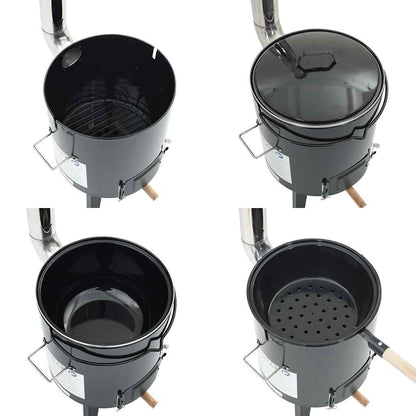 Gulaschkanone 14,3L Gartenofen Feldküche Kesselofen mit Zubehör