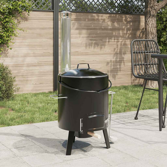 Gulaschkanone 14,3L Gartenofen Feldküche Kesselofen mit Zubehör