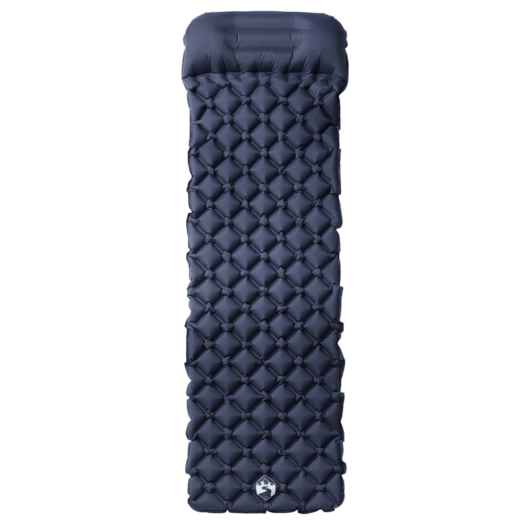 Aufblasbare Isomatte mit Kissen Grau 188x62x5,5 cm ultraleichte Luftmatratze 560g