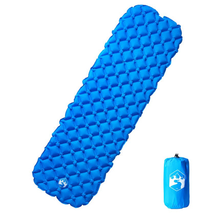 Aufblasbare Isomatte Blau 190x58x6 cm ultraleichte Luftmatratze 550g Camping