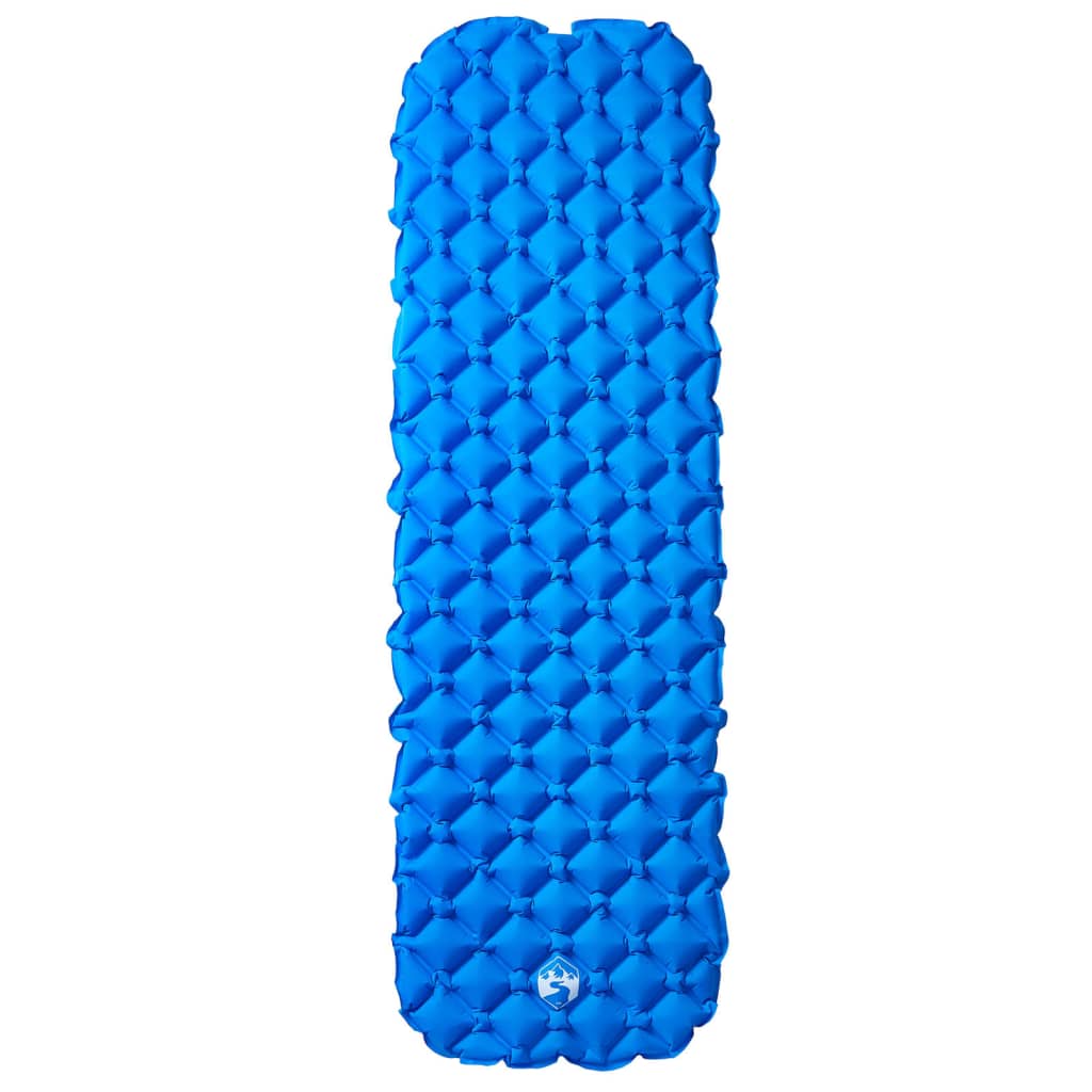 Aufblasbare Isomatte Blau 190x58x6 cm ultraleichte Luftmatratze 550g Camping