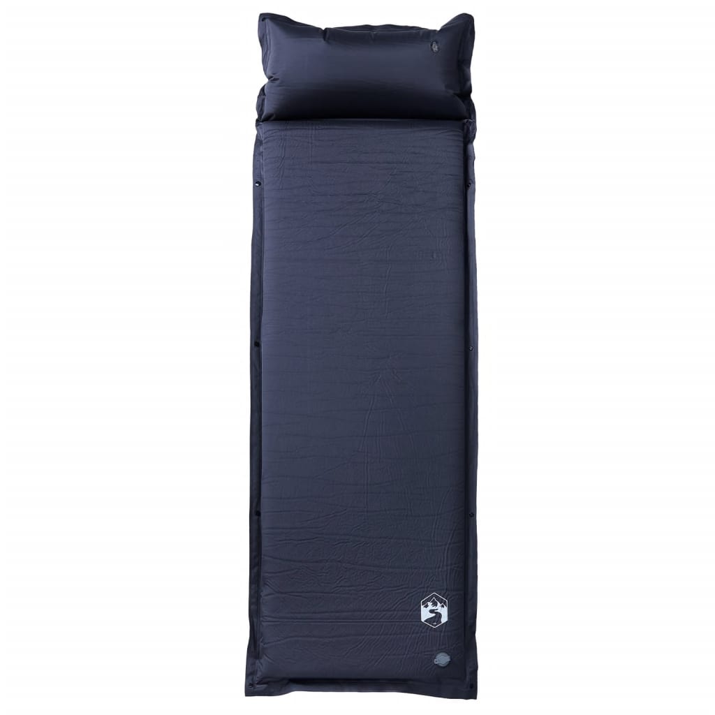 Aufblasbare Isomatte mit Kissen Grau 190x64x3 cm Luftmatratze Camping