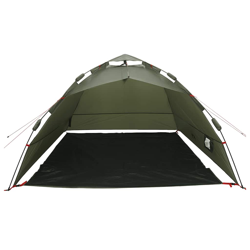 Zelt 4 Personen Olivgrün Quick Release Wasserdicht Camping Angeln