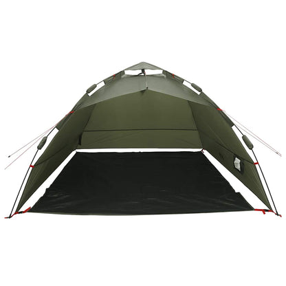 Zelt 4 Personen Olivgrün Quick Release Wasserdicht Camping Angeln