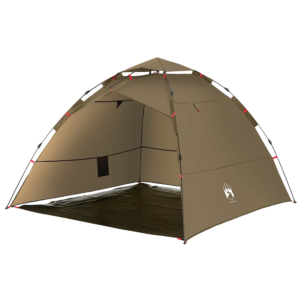 vidaXL Fishing Tent 4 Person Olive Green Quick Release