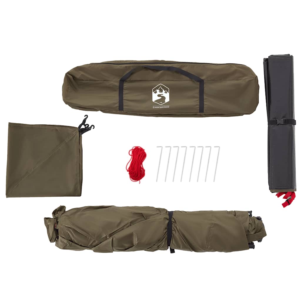 vidaXL Fishing Tent 4 Person Olive Green Quick Release