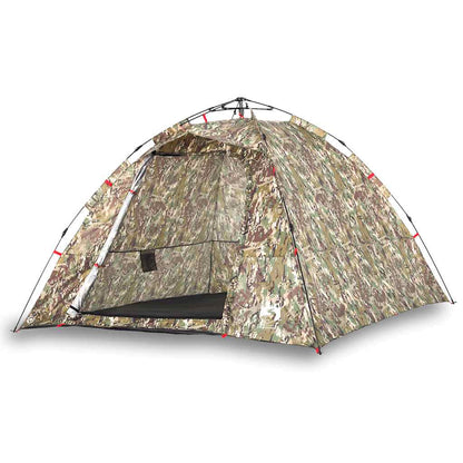 vidaXL Fishing Tent 4 Person Camouflage Pattern Quick Release