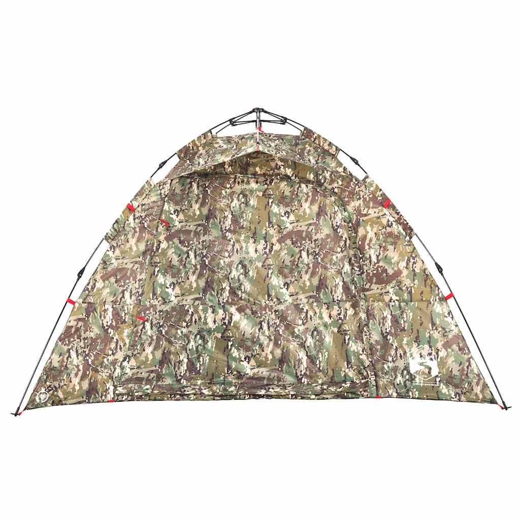 vidaXL Fishing Tent 4 Person Camouflage Pattern Quick Release