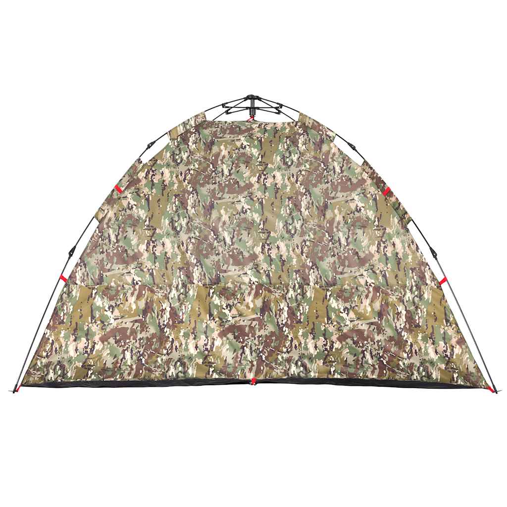 vidaXL Fishing Tent 4 Person Camouflage Pattern Quick Release
