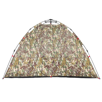 vidaXL Fishing Tent 4 Person Camouflage Pattern Quick Release