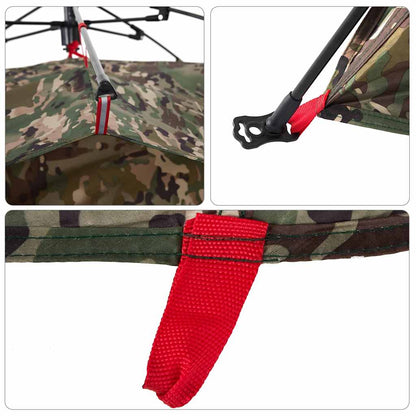 vidaXL Fishing Tent 4 Person Camouflage Pattern Quick Release