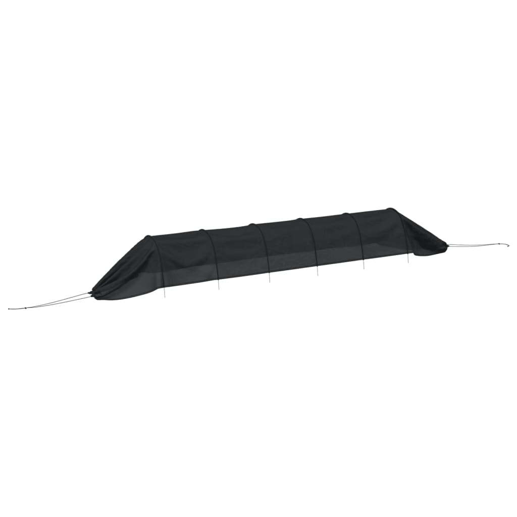 Netztunnel Schwarz 300x50x48,5 cm Stahl PP  Schattierung Pflanzenschutz