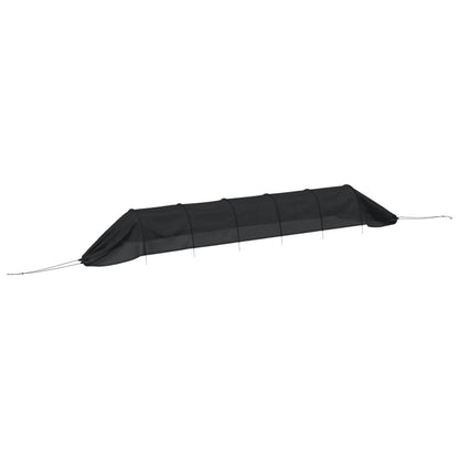 Netztunnel Schwarz 300x50x48,5 cm Stahl PP  Schattierung Pflanzenschutz