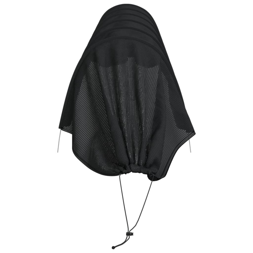 Netztunnel Schwarz 300x50x48,5 cm Stahl PP  Schattierung Pflanzenschutz