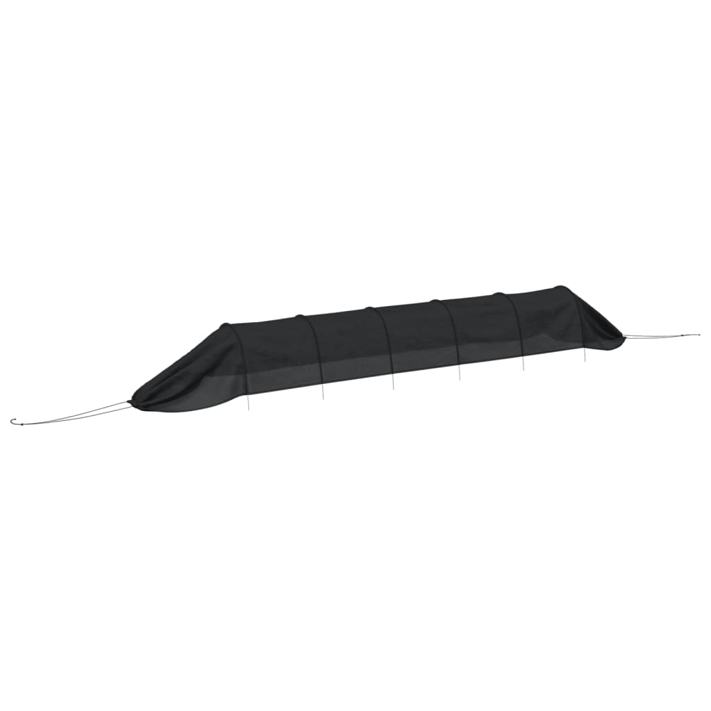 Netztunnel Schwarz 300x50x48,5 cm Stahl PP  Schattierung Pflanzenschutz
