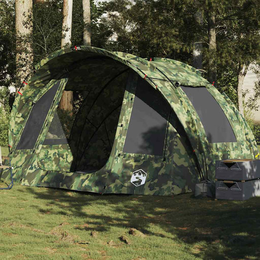 vidaXL Fishing Tent 2 Person Camouflage Pattern Waterproof