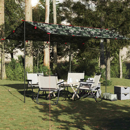 vidaXL Tarp Camouflage Pattern 406x306 cm Waterproof