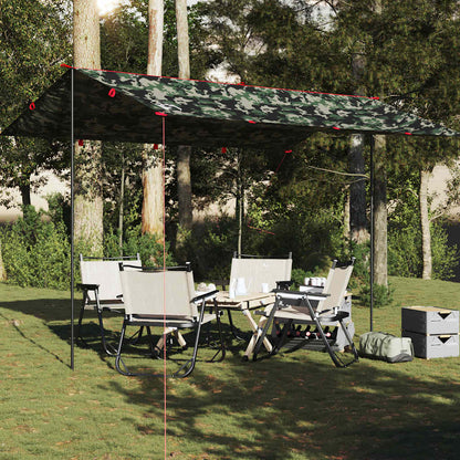 vidaXL Tarp Camouflage Pattern 406x306 cm Waterproof