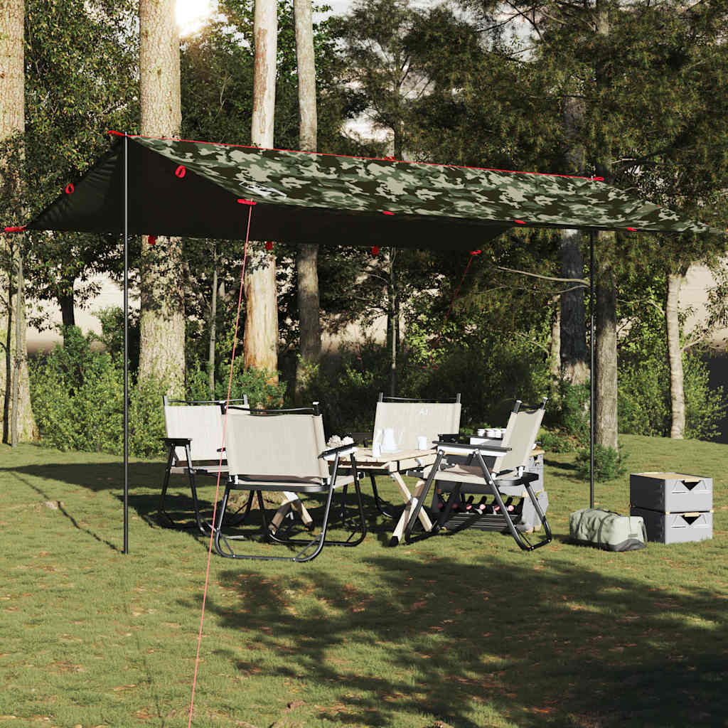 vidaXL Tarp Camouflage Pattern 506x306 cm Waterproof