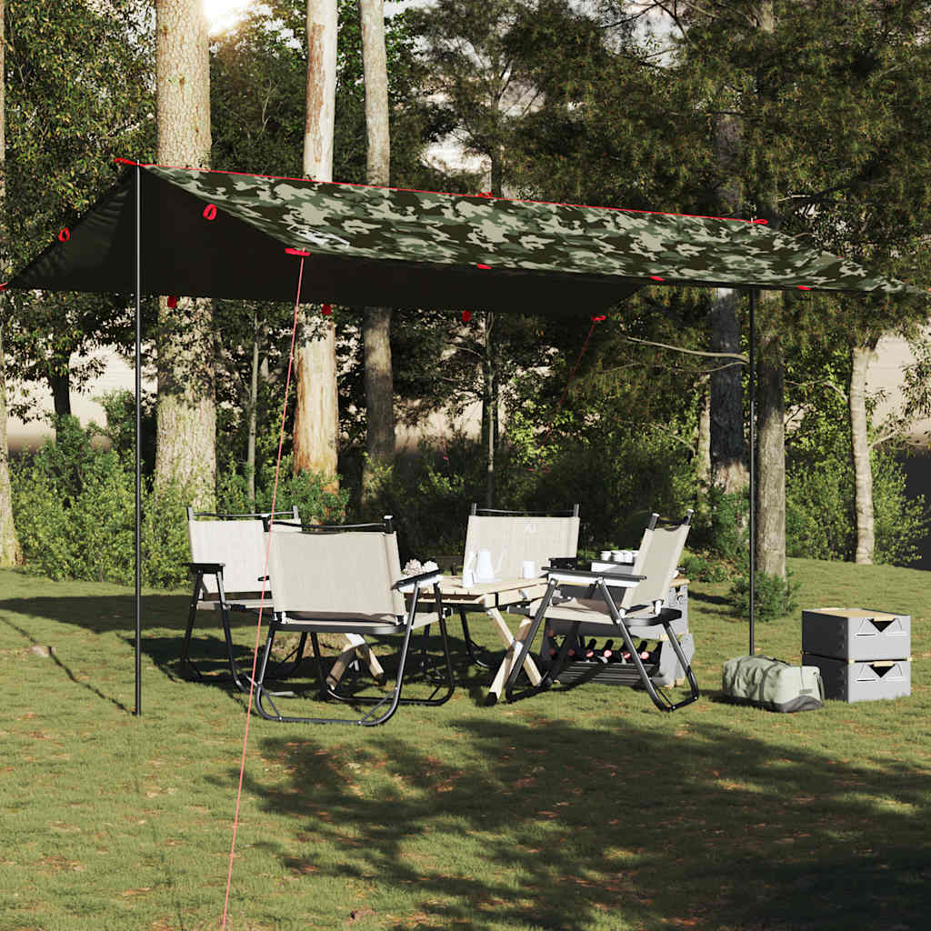 vidaXL Tarp Camouflage Pattern 506x306 cm Waterproof