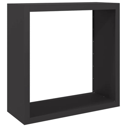 Kaminholzregal Brennholzregal Holzregal 100x40x100 cm Stahl Schwarz Kamin