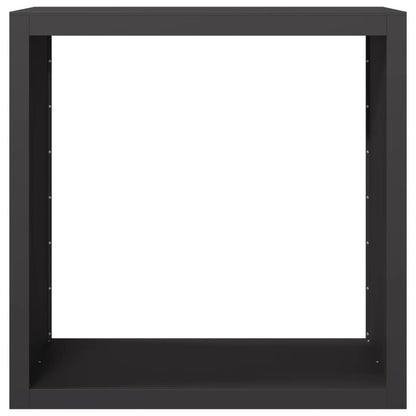 Kaminholzregal Brennholzregal Holzregal 100x40x100 cm Stahl Schwarz Kamin