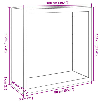 Kaminholzregal Brennholzregal Holzregal 100x40x100 cm Stahl Schwarz Kamin