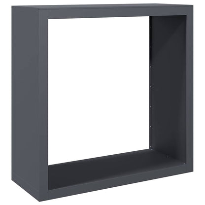 Kaminholzregal Brennholzregal Holzregal 100x40x100 cm Stahl Anthrazit Kamin