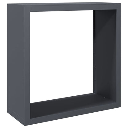 Kaminholzregal Brennholzregal Holzregal 100x40x100 cm Stahl Anthrazit Kamin