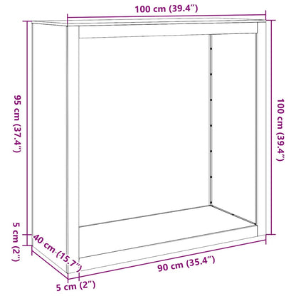vidaXL Firewood Rack 100x40x100 cm Galvanized Steel